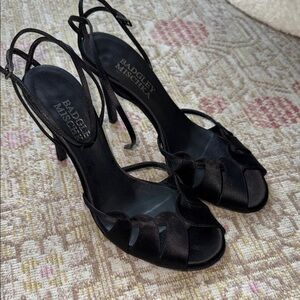 Badgley Mischka Elegant Black Strappy Heels